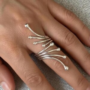 Anillo alargado 8 puntas | .925