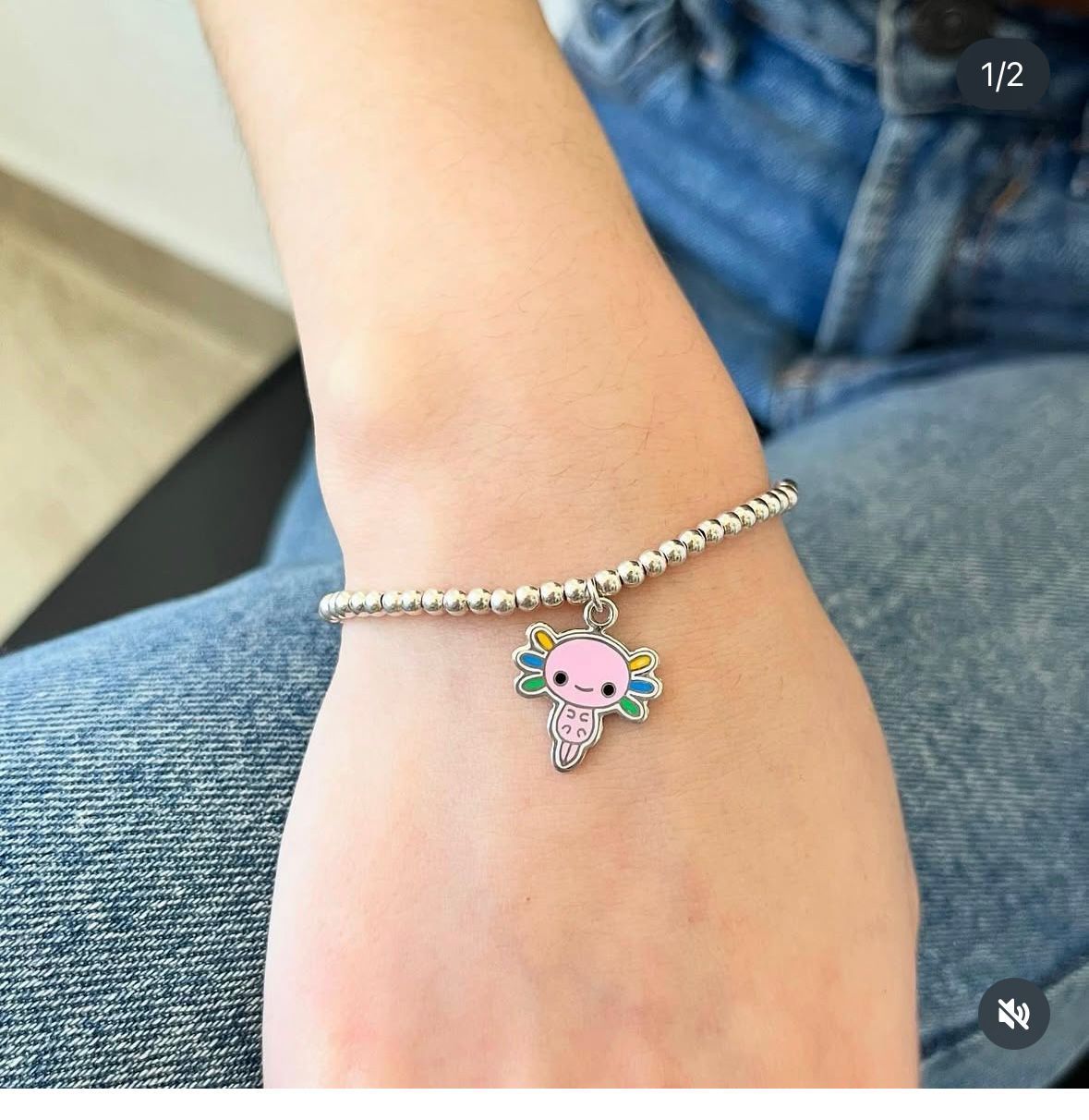 pulsera de ajolote rosa