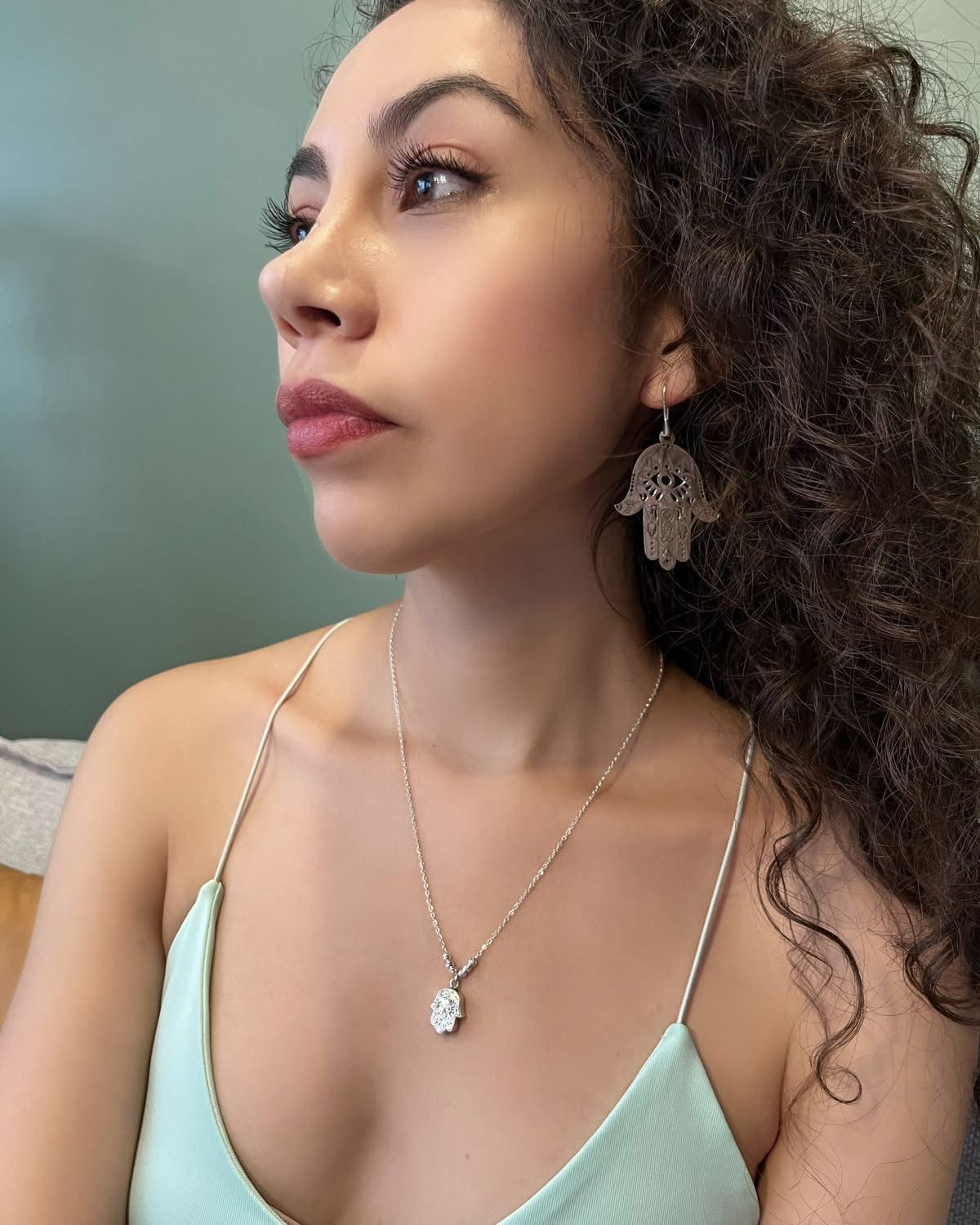 Aretes manos de fátima 2