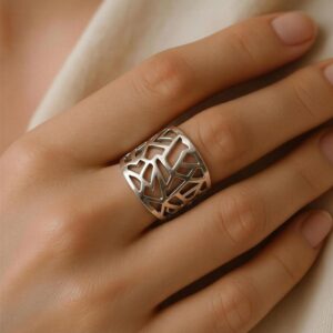 Anillo Fragmentado de Plata .925